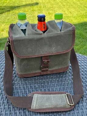 New LEGACY Canvas Beverage Caddy Cooler Picnic Tote With Bottle Opener